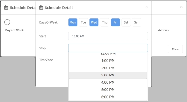 Workflow Details Schedule